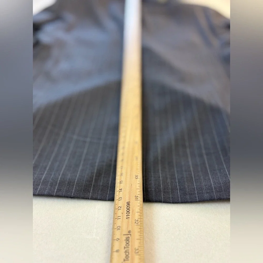 RALPH RALPH LAUREN Grey Pinstripe Blazer Sport Coat Prep Academia Ivy Black‎ 46R